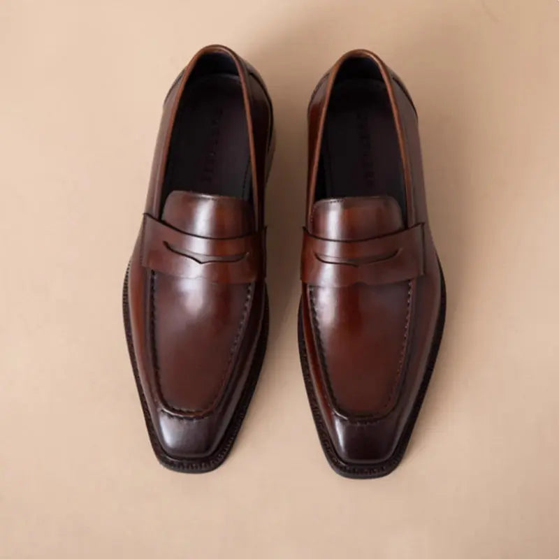 THE RUGGED LEATHER SLIP-ONS - Dhago