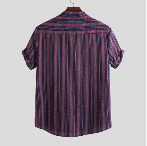 LAPEL PLAID SHIRT - Dhago