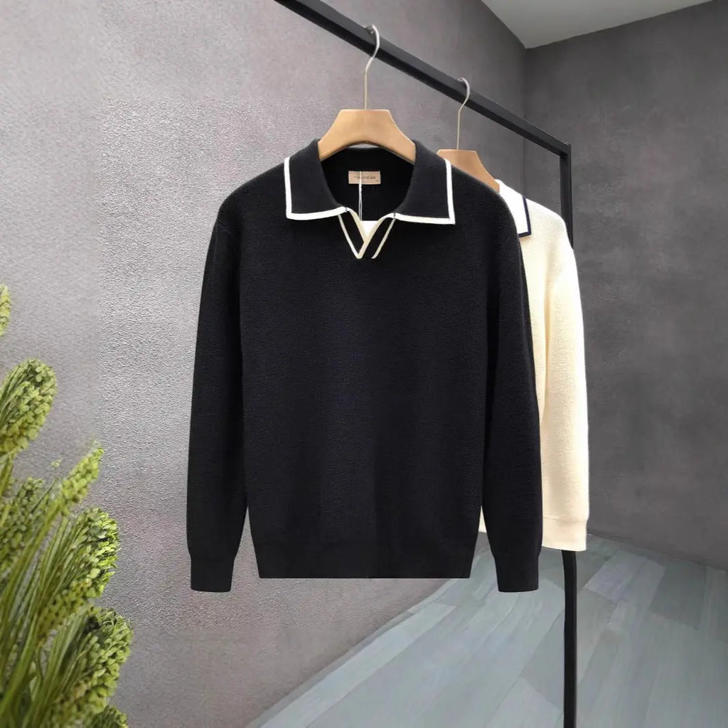 THE KENSINGTON POLO-COLLAR SWEATER - Dhago