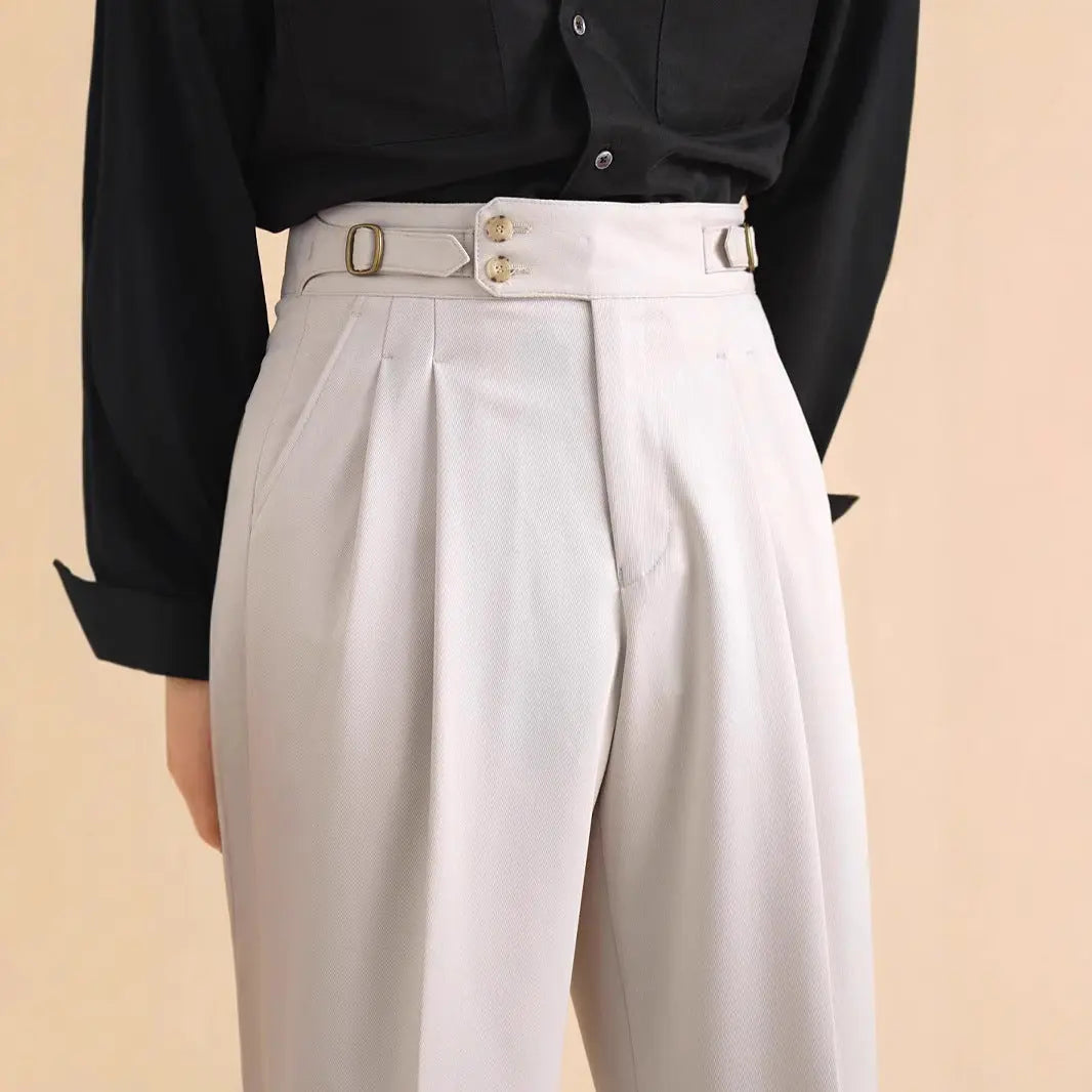 The Valmont Double-Pleat Buckle Trouser - Dhago