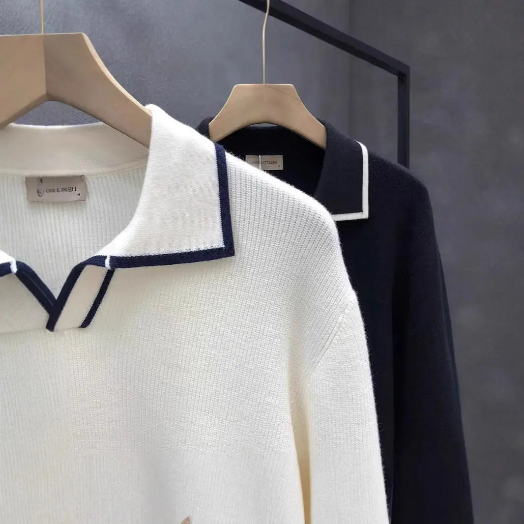 THE KENSINGTON POLO-COLLAR SWEATER - Dhago