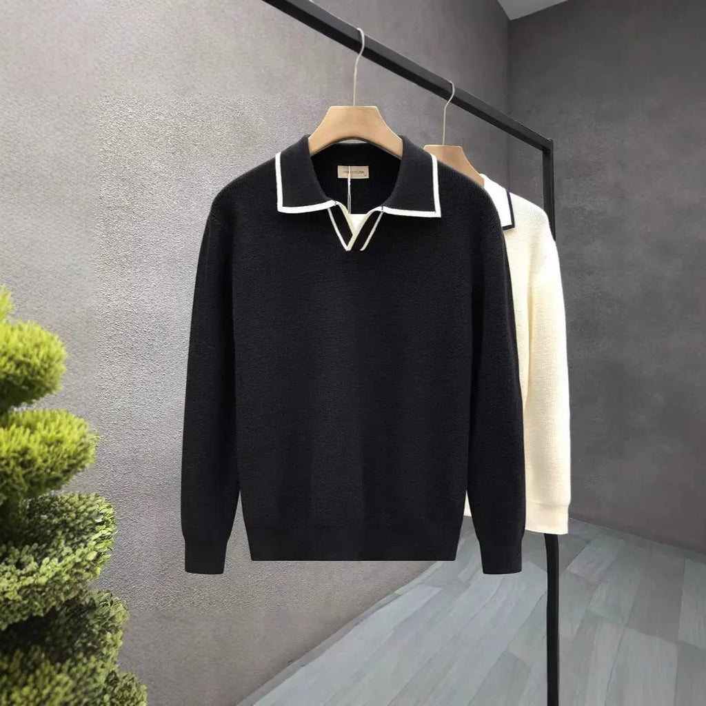 THE KENSINGTON POLO-COLLAR SWEATER - Dhago