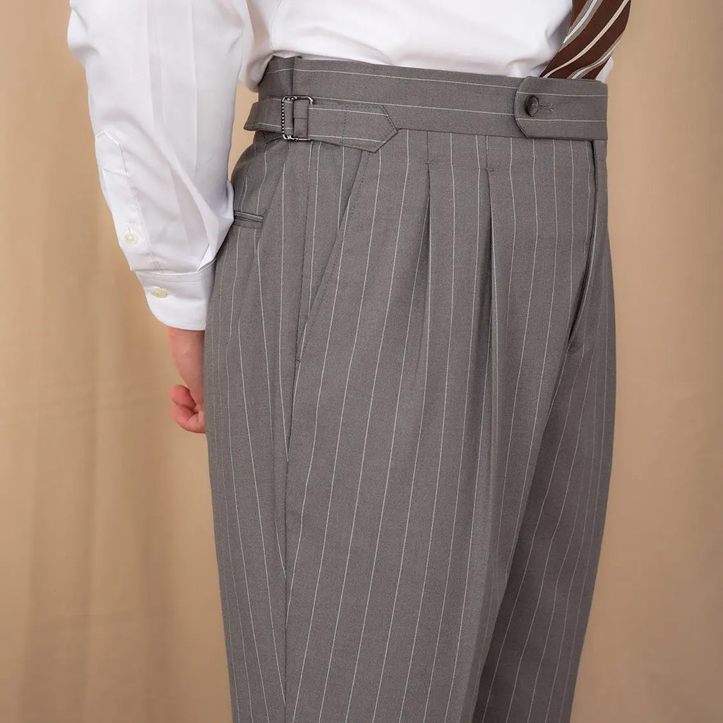 The Aldridge British Stripe High-Rise Trouser - Dhago