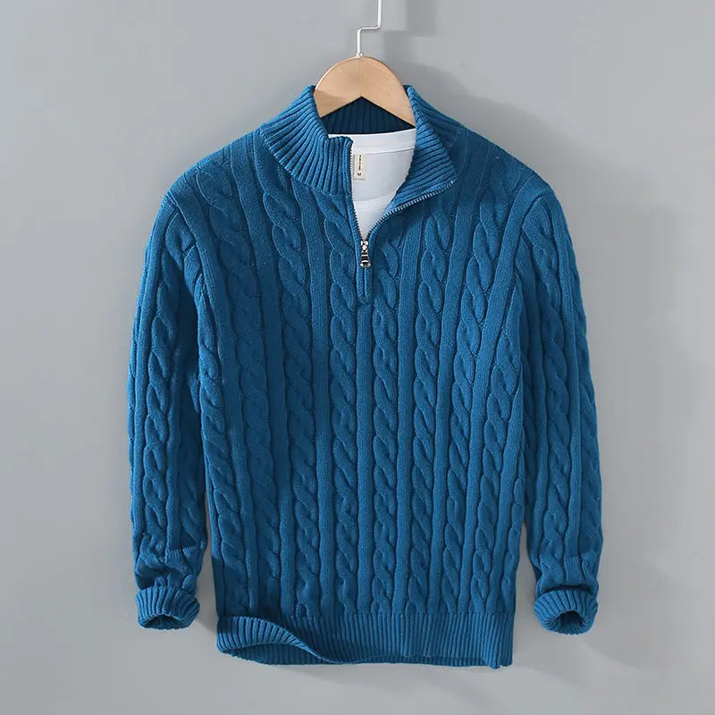 THE WESTBROOK ZIP-KNIT PULLOVER - Dhago