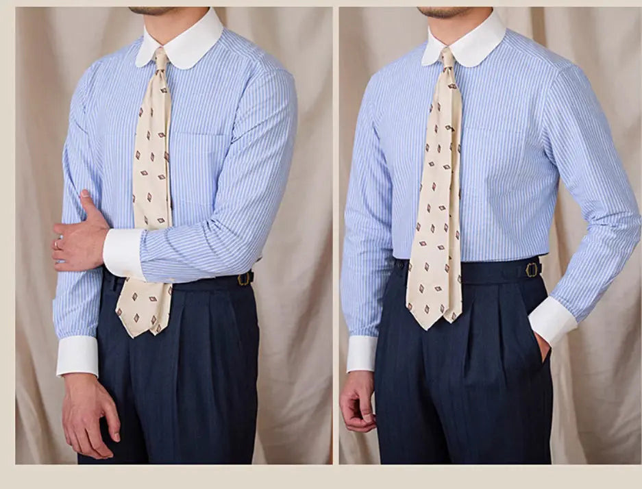 THE BLUE STRIPE COTTON SHIRT - Dhago