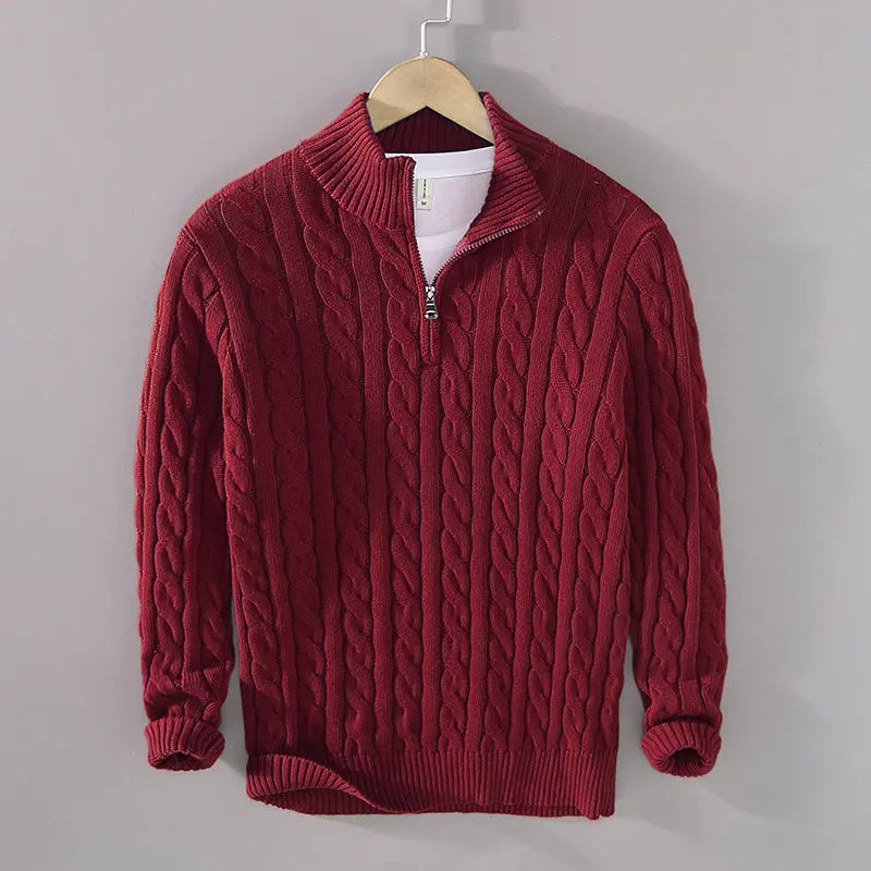 THE WESTBROOK ZIP-KNIT PULLOVER - Dhago