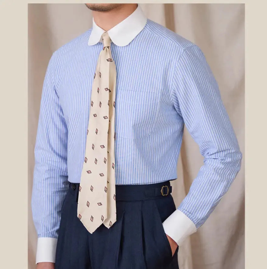 THE BLUE STRIPE COTTON SHIRT - Dhago