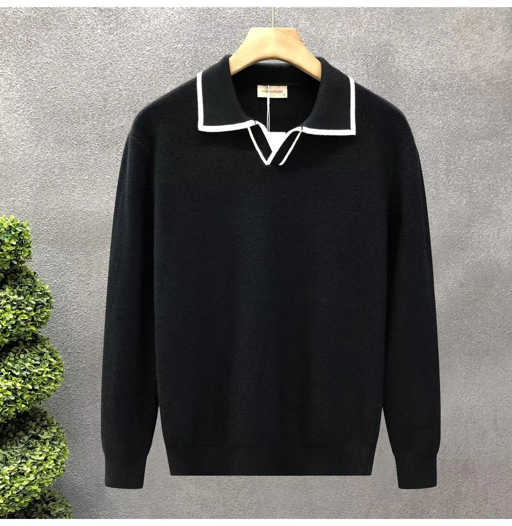 THE KENSINGTON POLO-COLLAR SWEATER - Dhago