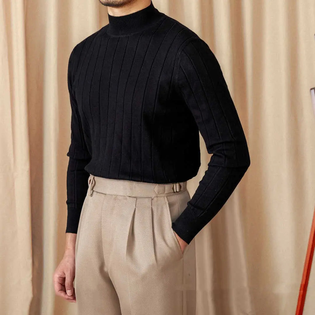 THE TUSCAN MOCK-NECK SWEATER - Dhago