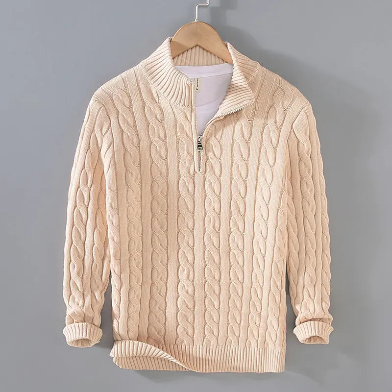 THE WESTBROOK ZIP-KNIT PULLOVER - Dhago
