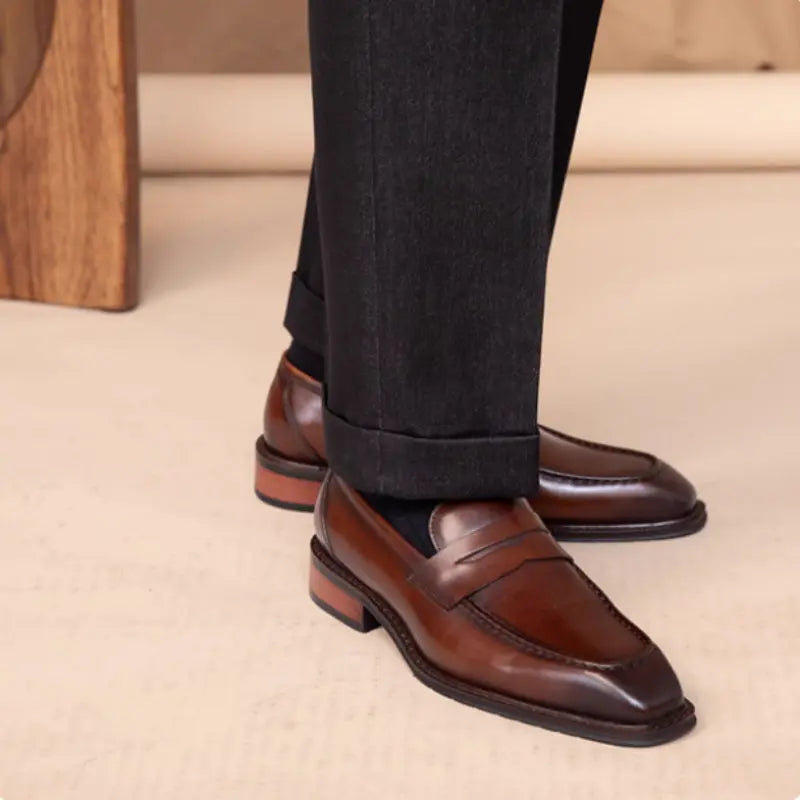 THE RUGGED LEATHER SLIP-ONS - Dhago