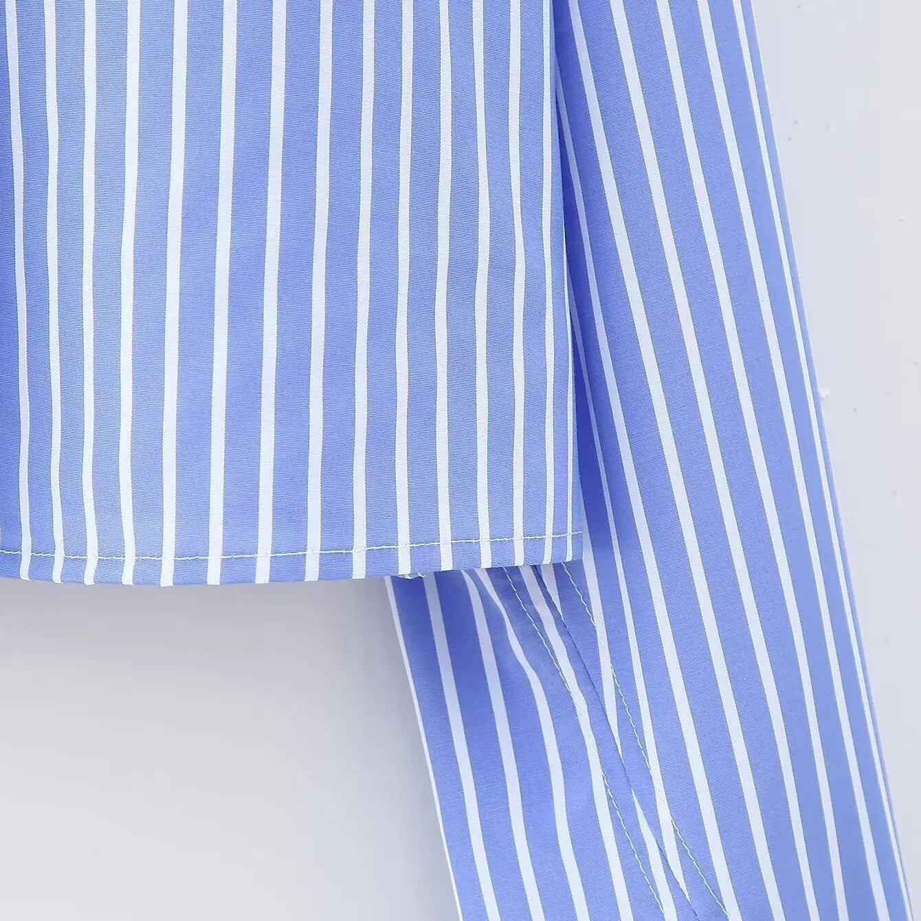 AMELINE FRENCH TRICOLOR CROPPED SHIRT - Dhago