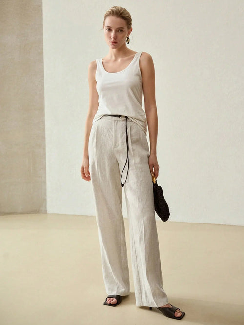 AVIERA PURE - LINEN PANTS - Women Bottoms by Dhago| Dhago