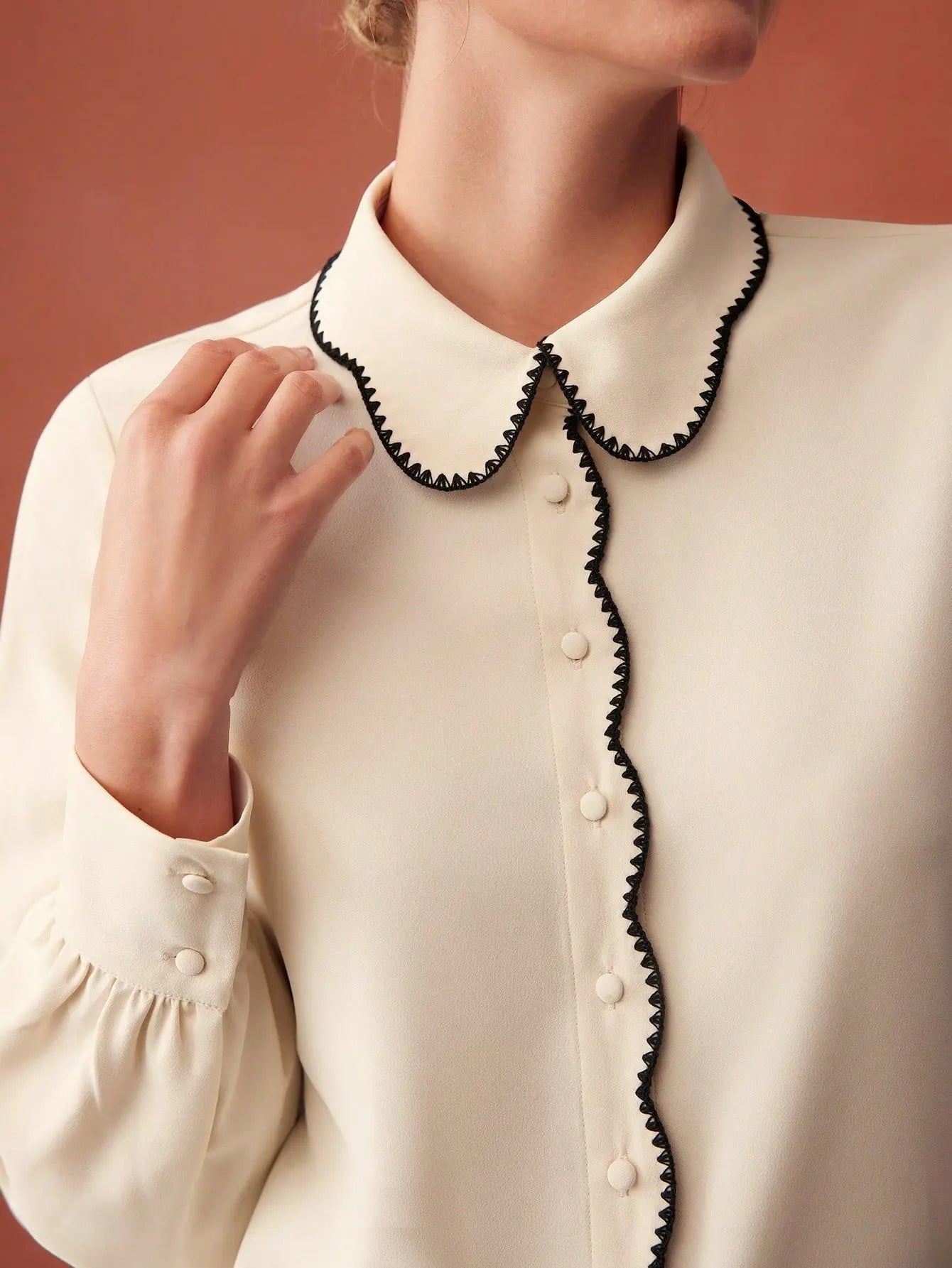 LORIEN CONTRAST - STITCH TAILORED SHIRT - Women Tops, Blouses & Tee by Dhago| Dhago