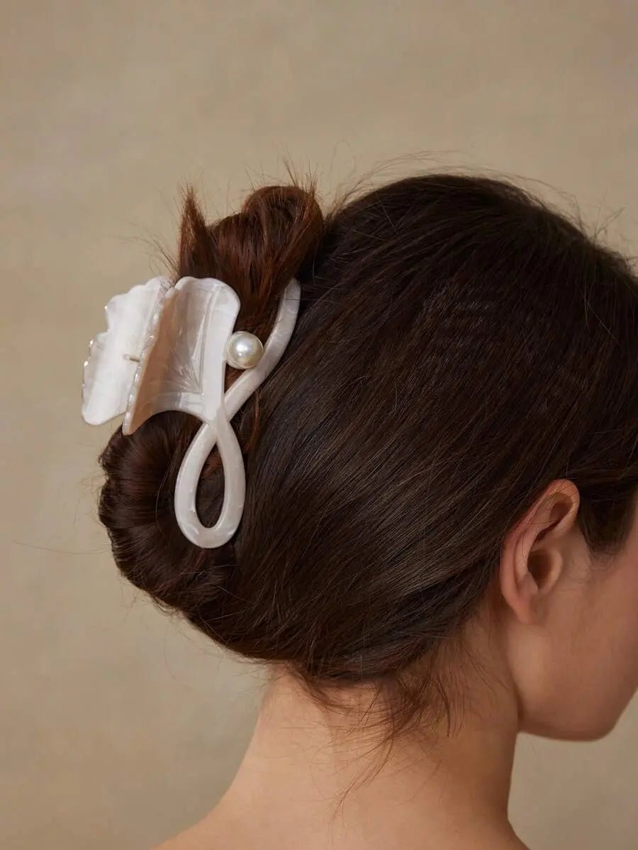 THE ADELINE PEARL LEAF HAIR CLIP - Women Hair Accessories by Dhago| Dhago