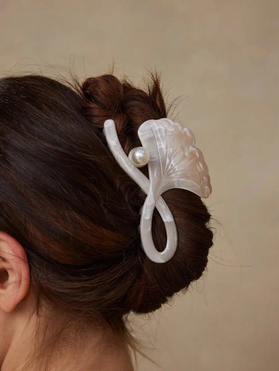THE ADELINE PEARL LEAF HAIR CLIP - Women Hair Accessories by Dhago| Dhago
