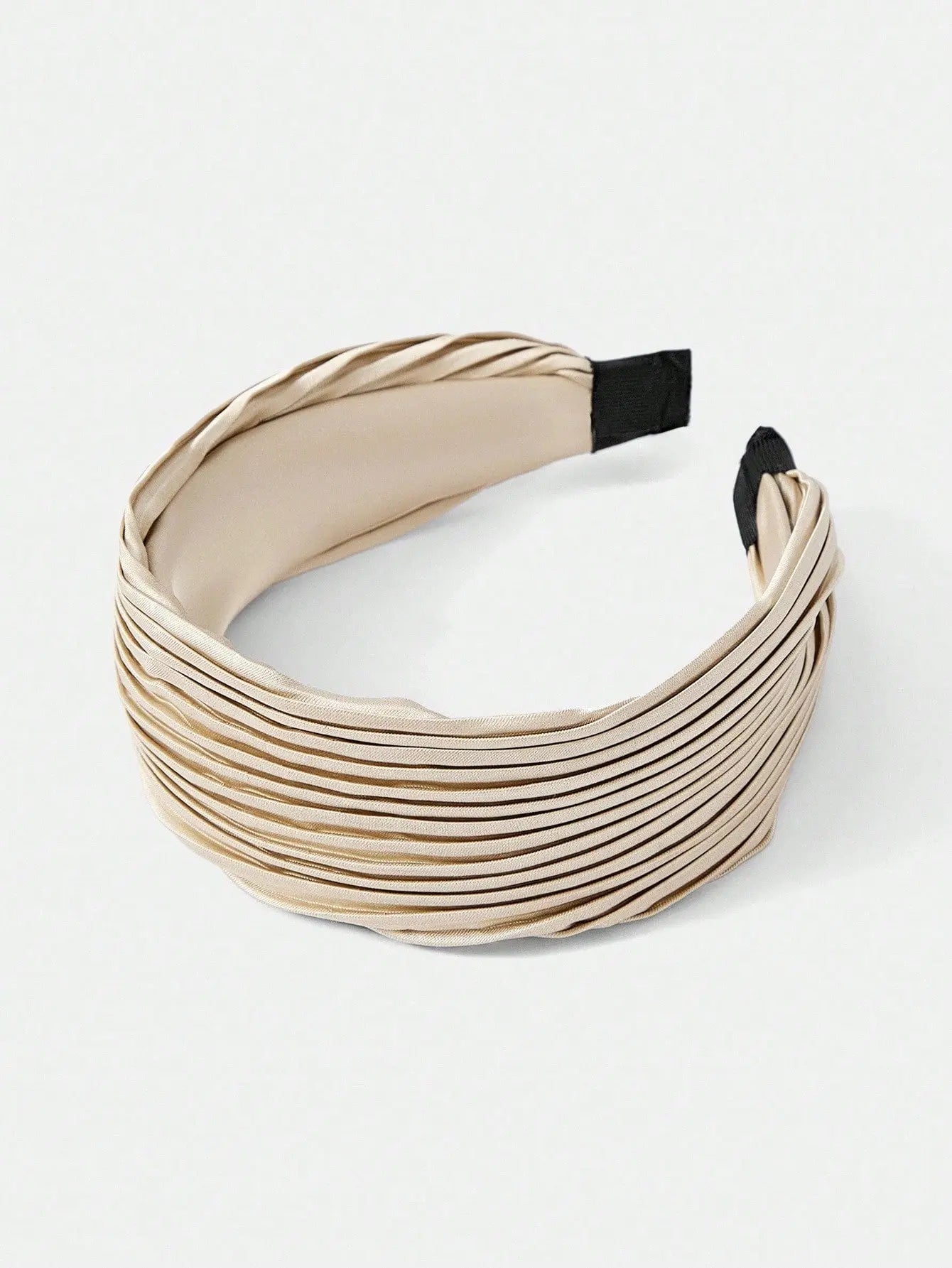 THE BEAUFORT PLEATED BEIGE HEADBAND - Women Hair Accessories by Dhago| Dhago