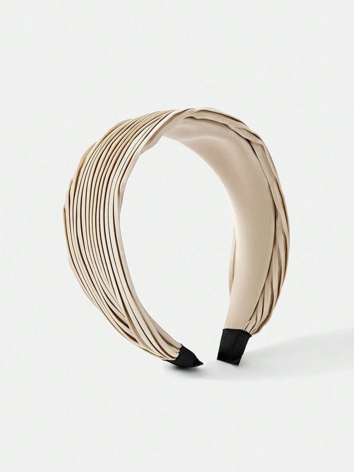 THE BEAUFORT PLEATED BEIGE HEADBAND - Women Hair Accessories by Dhago| Dhago