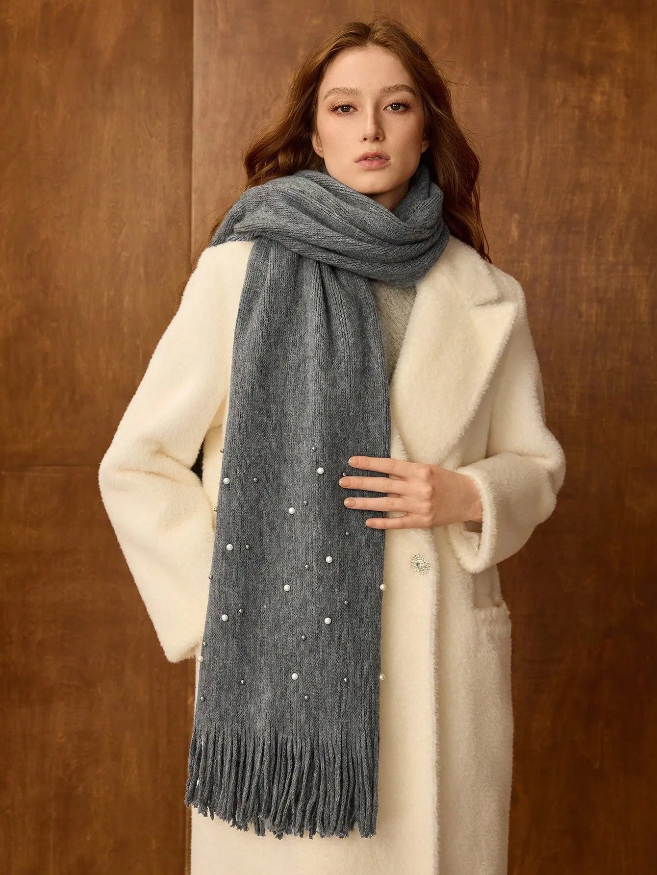THE GREY PEARL WINTER SCARF - Women Scarves & Scarf Accessories by Dhago| Dhago