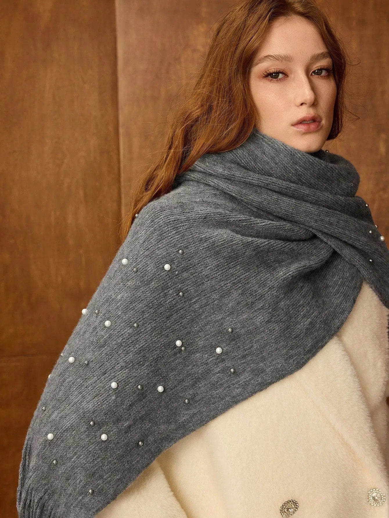 THE GREY PEARL WINTER SCARF - Women Scarves & Scarf Accessories by Dhago| Dhago