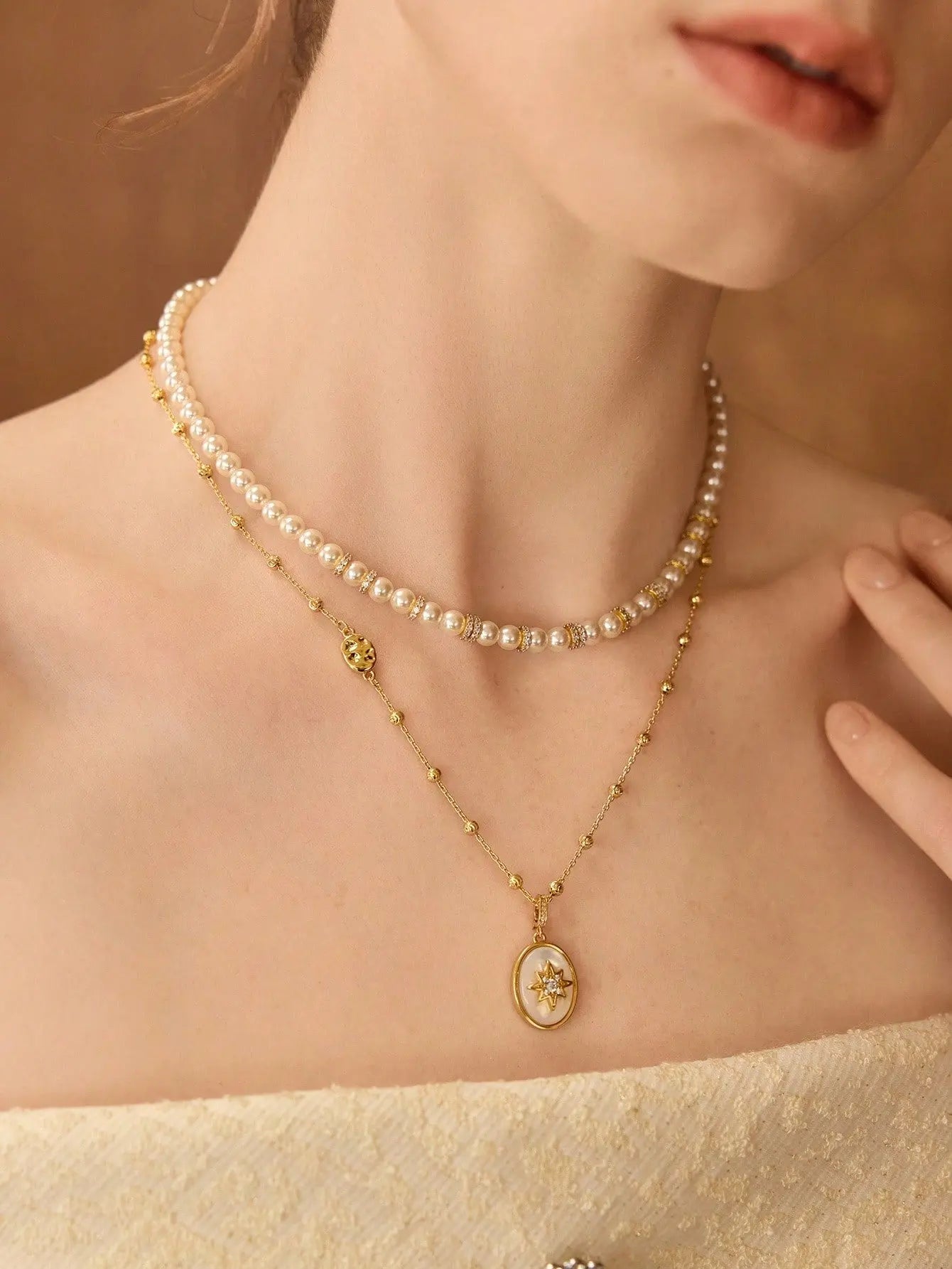 THE MADELEINE PEARL LAYERED NECKLACE - Women Necklaces by Dhago| Dhago