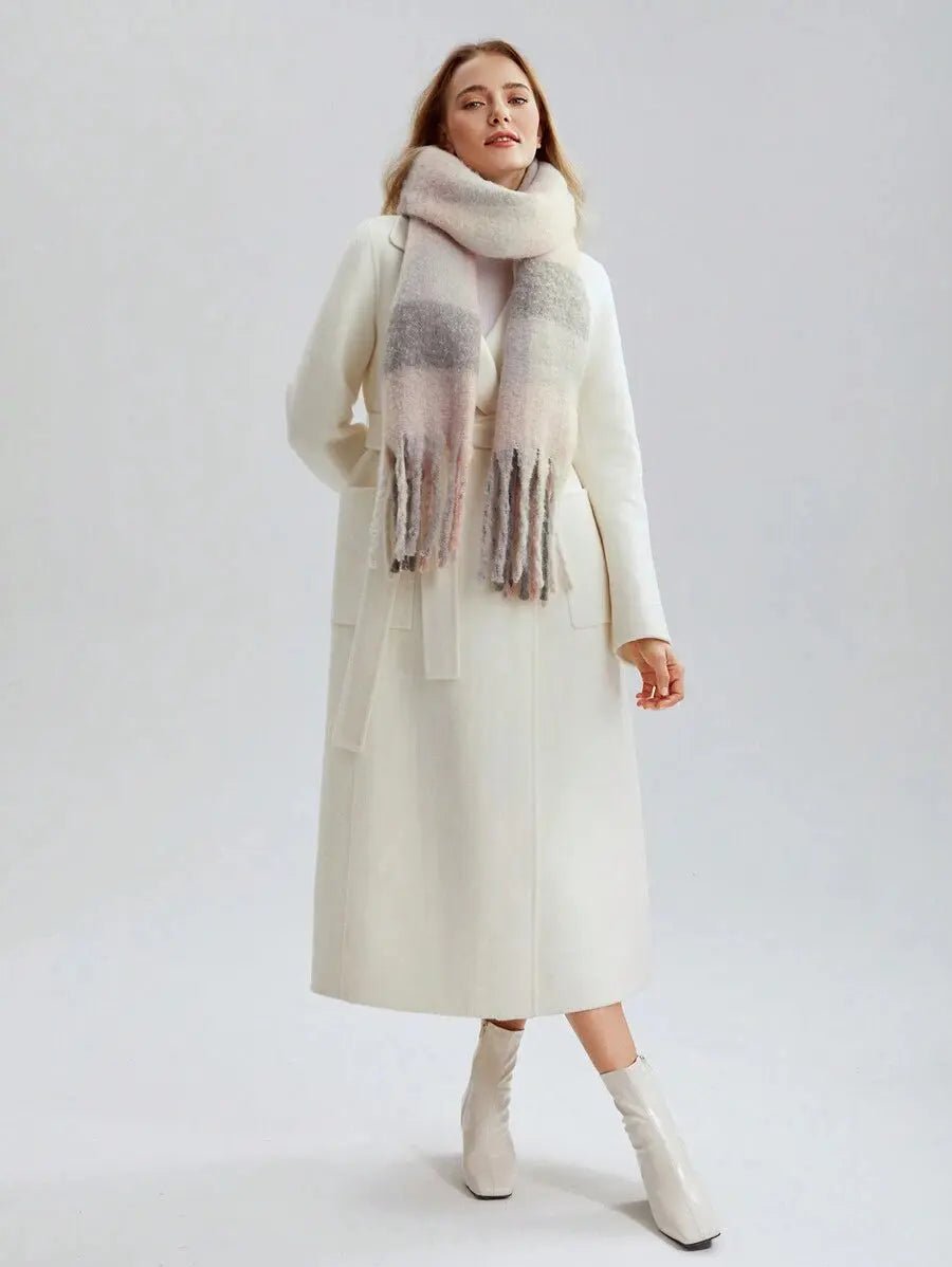 THE ROSALYN PINK PLAID WINTER SCARF - Women Scarves & Scarf Accessories by Dhago| Dhago