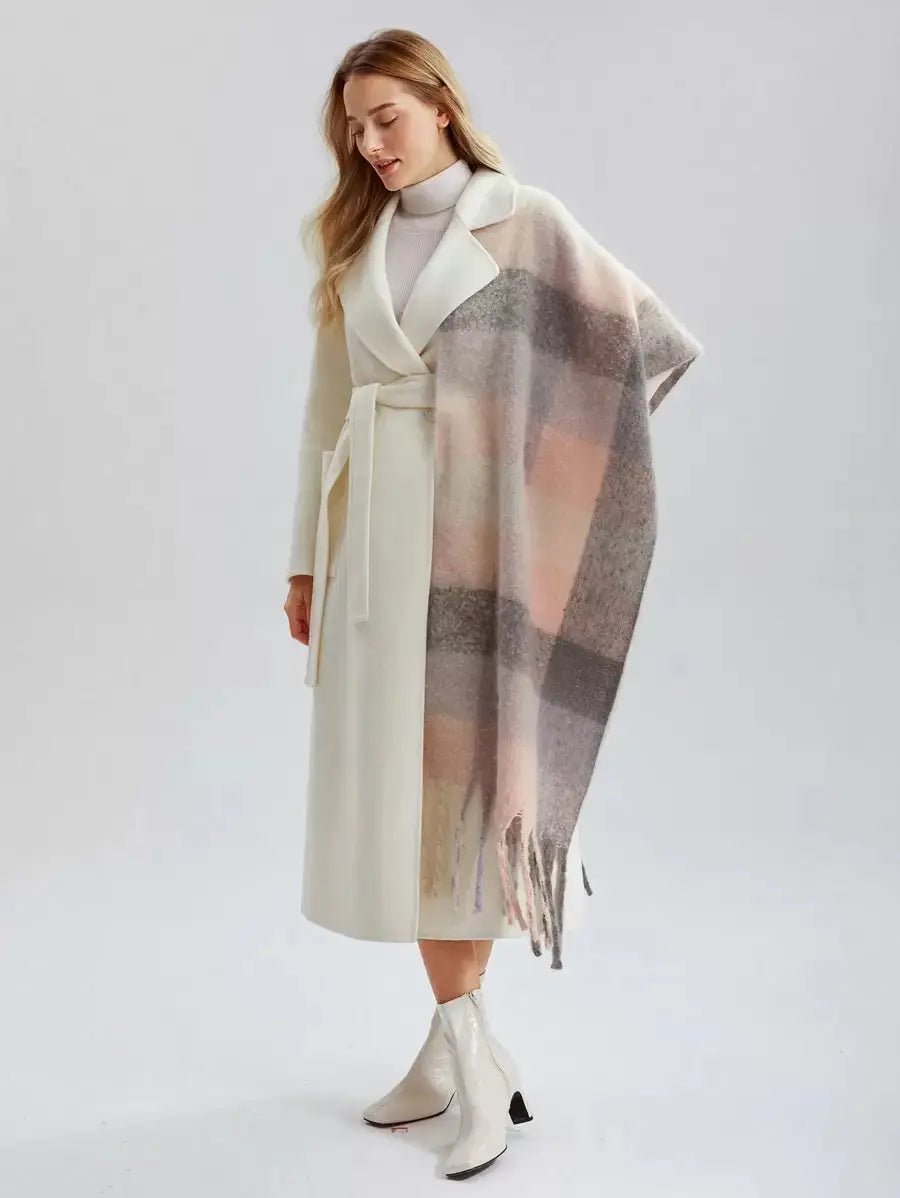 THE ROSALYN PINK PLAID WINTER SCARF - Women Scarves & Scarf Accessories by Dhago| Dhago