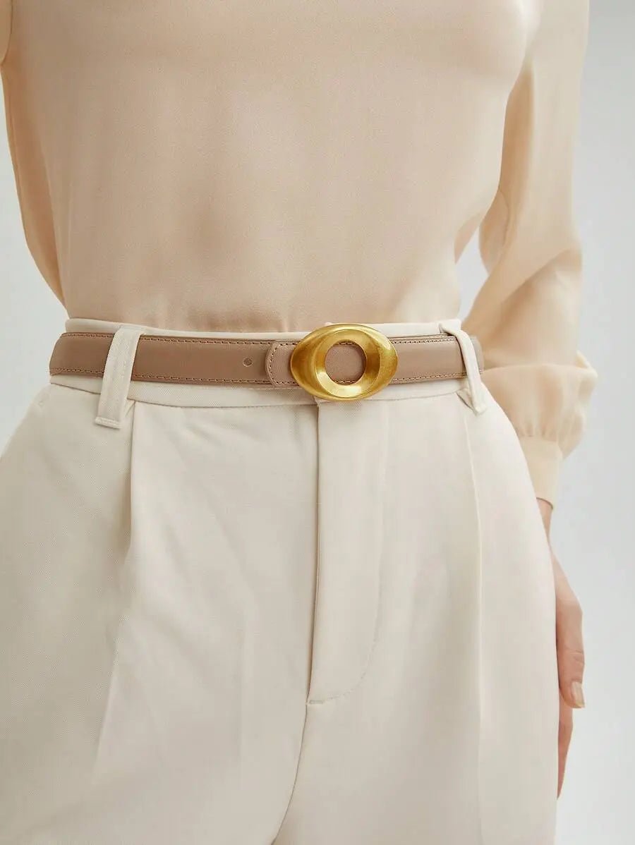 THE VALENCIA OVAL - BUCKLE STRAW BELT - Women Belts & Belts Accessories by Dhago| Dhago