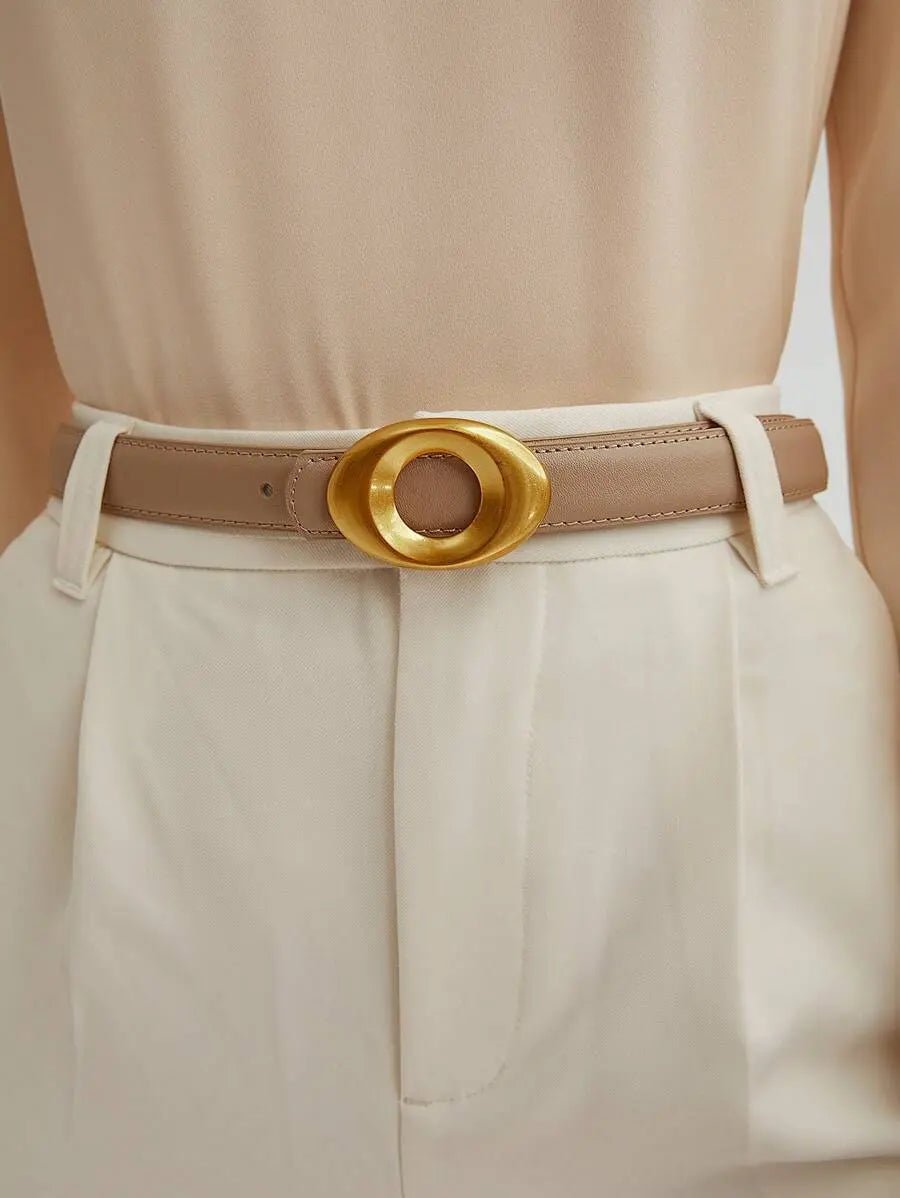 THE VALENCIA OVAL - BUCKLE STRAW BELT - Women Belts & Belts Accessories by Dhago| Dhago