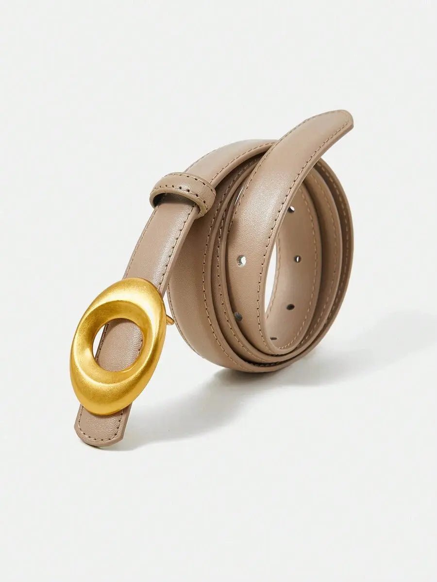 THE VALENCIA OVAL - BUCKLE STRAW BELT - Women Belts & Belts Accessories by Dhago| Dhago