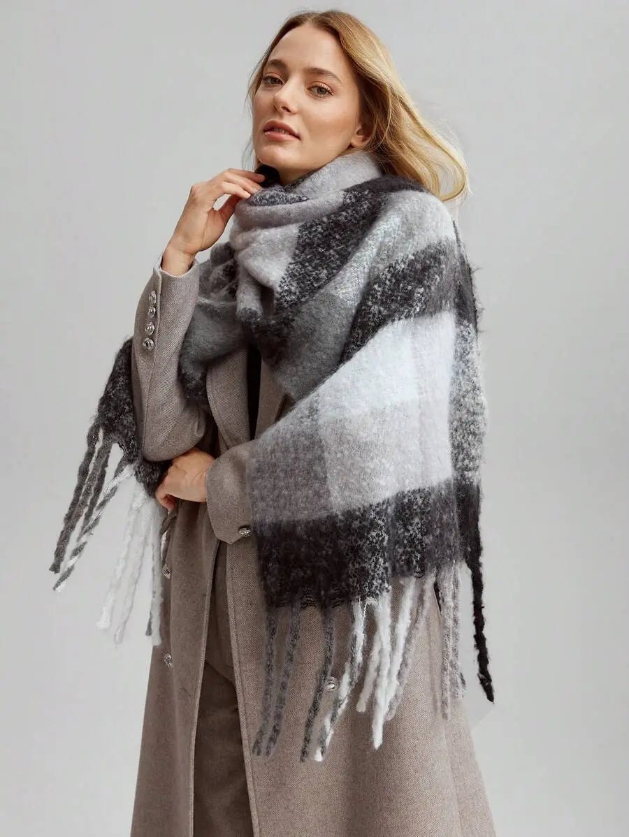 THE WINTERFORD PLAID KNIT SCARF - Women Scarves & Scarf Accessories by Dhago| Dhago