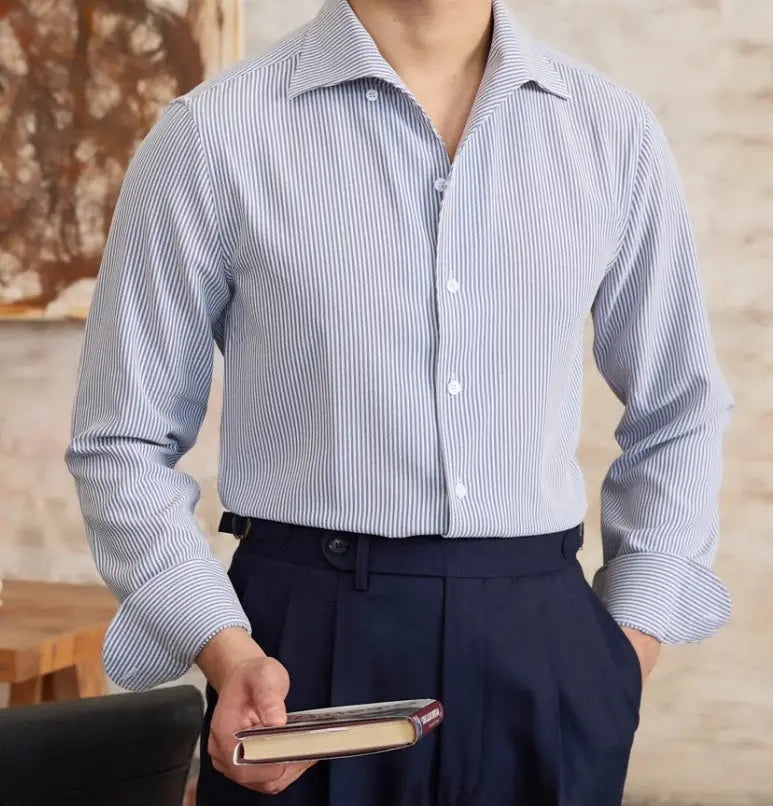 THE CITY STRIPE SLIM SHIRT - Dhago